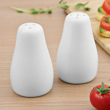 2 Piece Porcelain Salt & Pepper Dispenser Set
